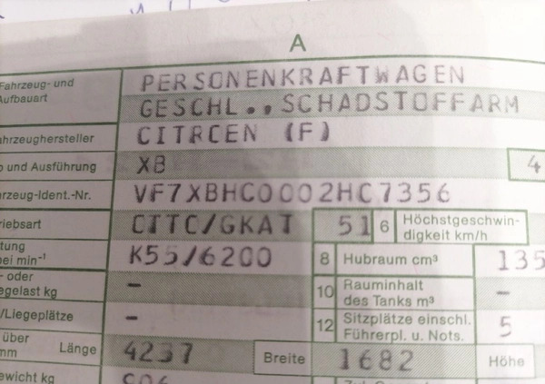 Citroen BX cena 6900 przebieg: 144980, rok produkcji 1991 z Żary małe 172